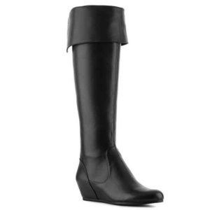 Crown Vintage Lulu Wedged Knee Boots, Black 8.5